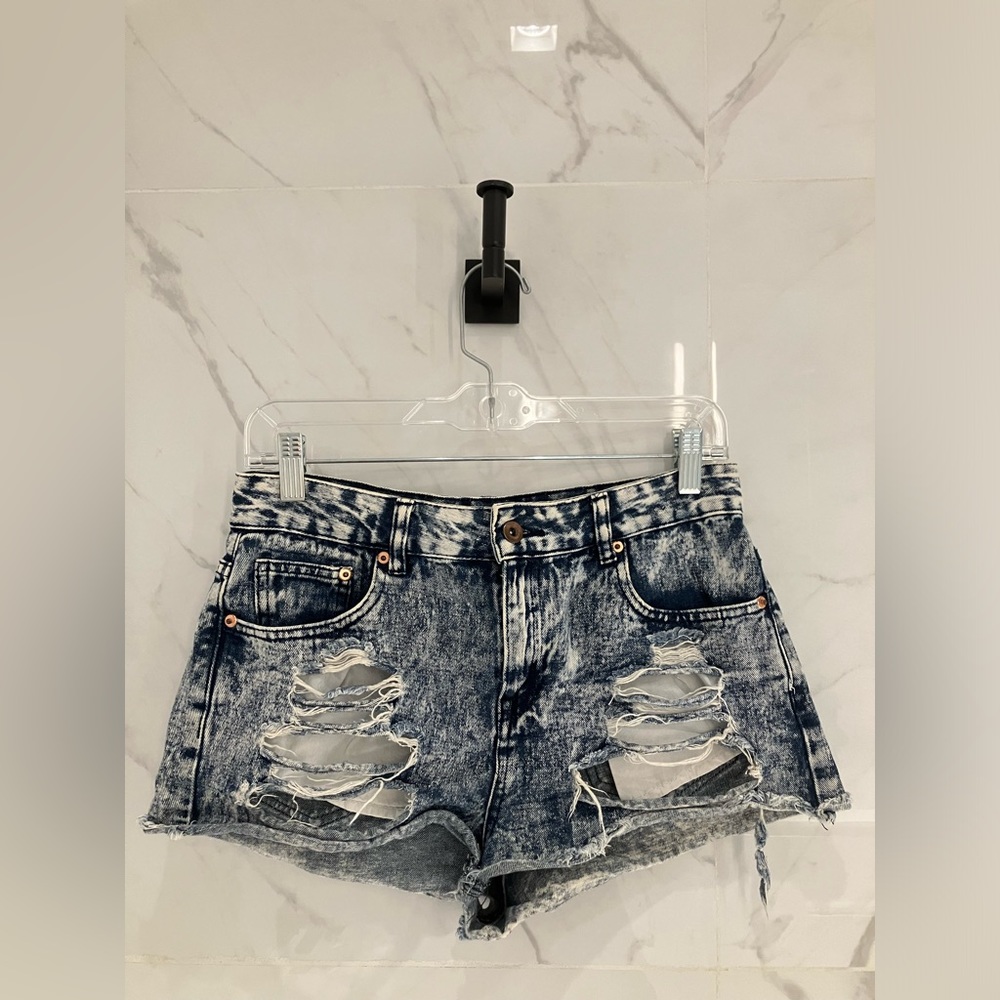 Distress Jeans Shorts - Size 27